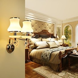 クリスタルアンビエントライトウォールスコンセウォールライト用のモダンで現代的な電気メッキ機能