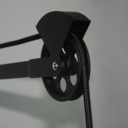 アメリカンカントリースタイルの壁ランプ レトロ クリエイティブ 木製滑車壁ランプ