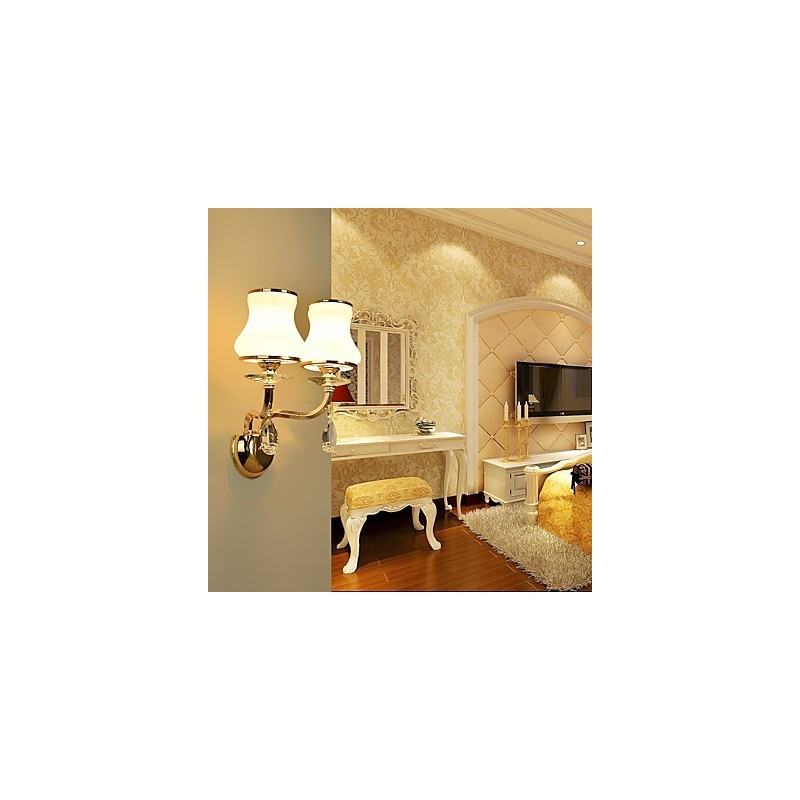 クリスタルアンビエントライトウォールスコンセウォールライト用のモダンで現代的な電気メッキ機能