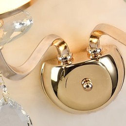 クリスタルアンビエントライトウォールスコンセウォールライト用のモダンで現代的な電気メッキ機能