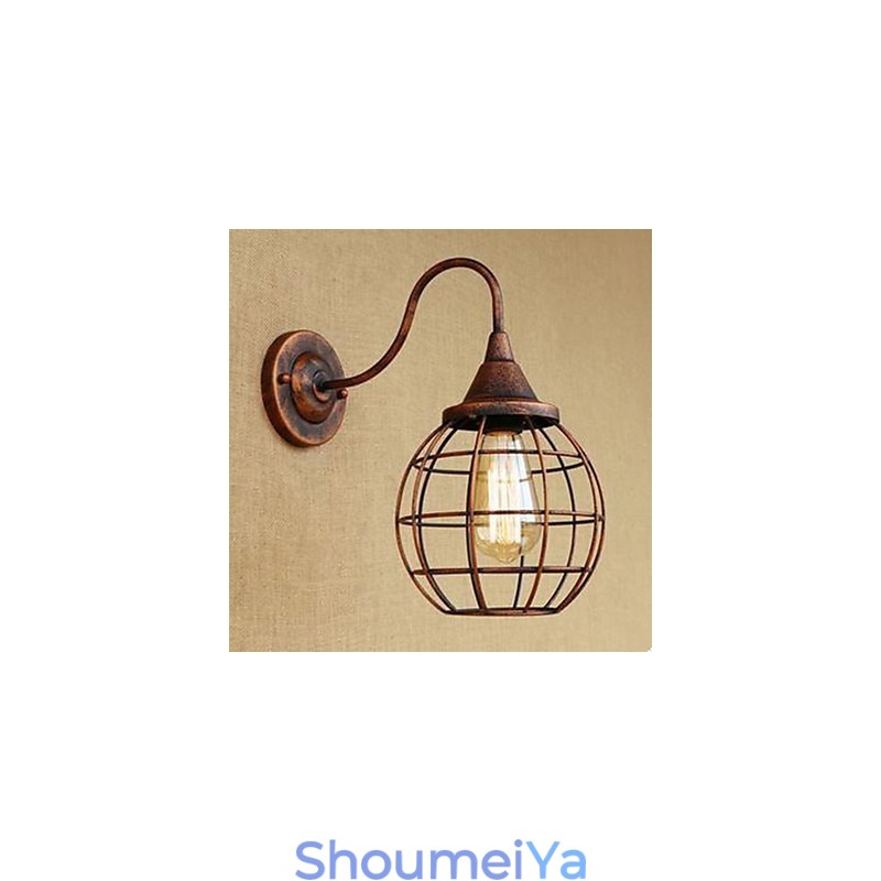 アイアンアート レトロ 錆色 書斎 リビングルーム ベッドサイド アメリカン ウォールランプ