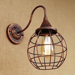 アイアンアート レトロ 錆色 書斎 リビングルーム ベッドサイド アメリカン ウォールランプ