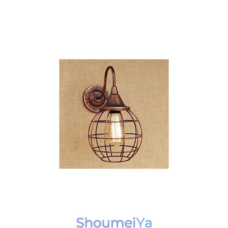 アイアンアート レトロ 錆色 書斎 リビングルーム ベッドサイド アメリカン ウォールランプ