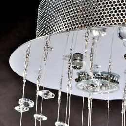 伝統的なクラシッククリスタルクロームメタルフラッシュマウント