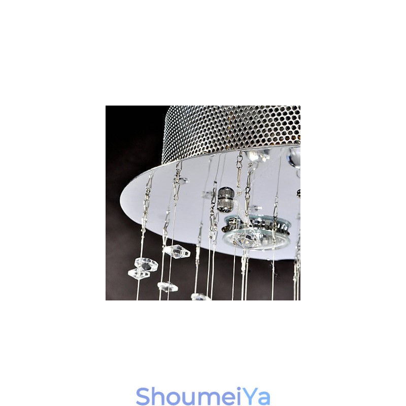 伝統的なクラシッククリスタルクロームメタルフラッシュマウント