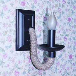 麻ロープレトロウォールランプクリエイティブな個性バーアイアンキャンドルランプ