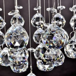 伝統的なクラシッククリスタルクロームメタルフラッシュマウント