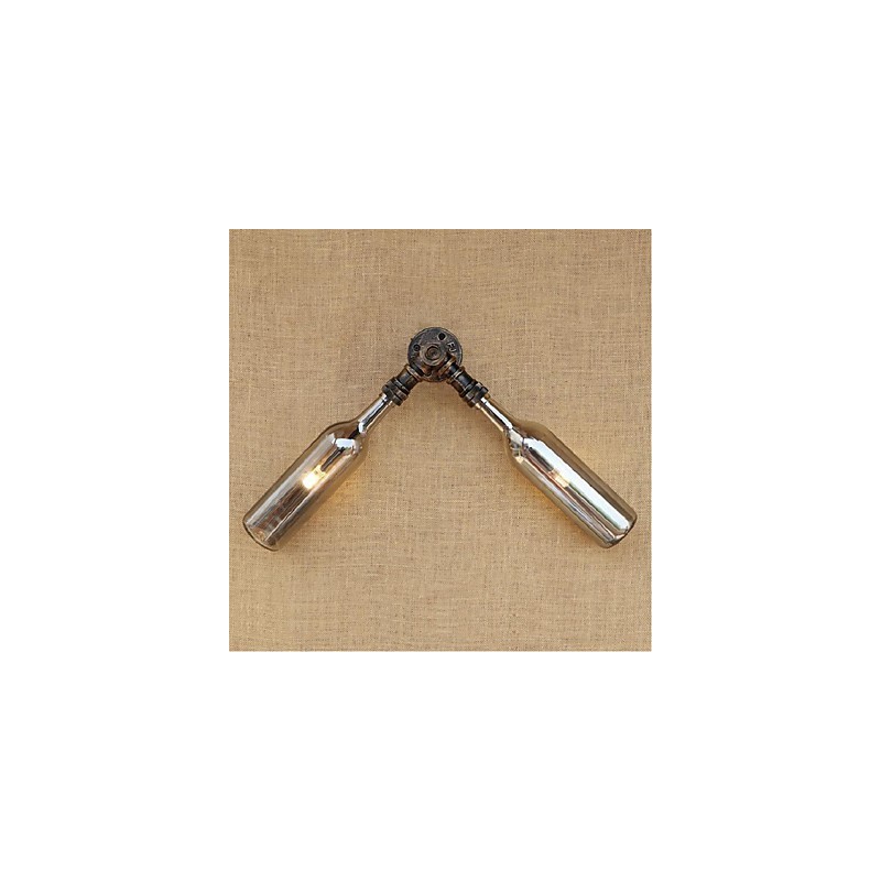 レトロアメリカンビレッジクリエイティブインダストリーウィンドデザイナーウォーターボトルウォールランプウォールライトグレー