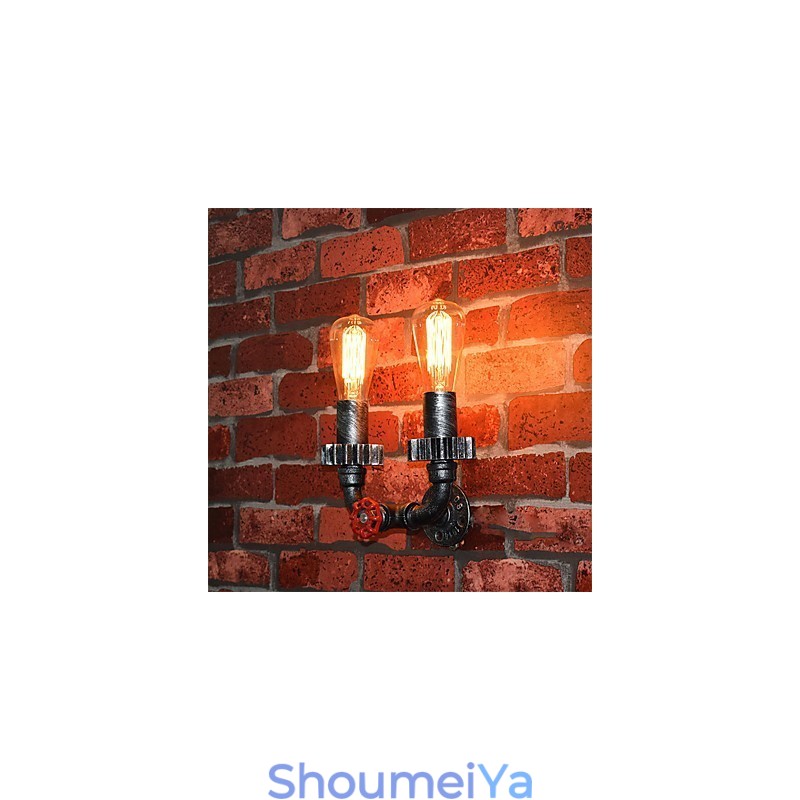 2ヘッドヴィンテージインダストリアルメタルウォールライトレストランカフェバー装飾照明