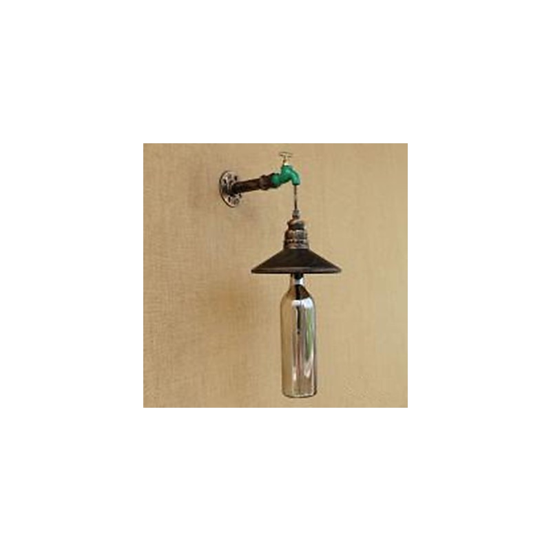 鉄パイプ レトロ バー ホテル デコレーション パイプ ボトル ウォールランプ