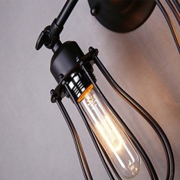 スイングアームアンビエントライトウォールスコンセウォールライト用の伝統的クラシック素朴なロッジカントリーペインティング機能