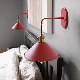 ミニサイズのシンプルな工業用ヘッドライト電球壁ランプヴィンテージレトロビレッジメタル壁取り付け用燭台照明器具通路壁ランプ