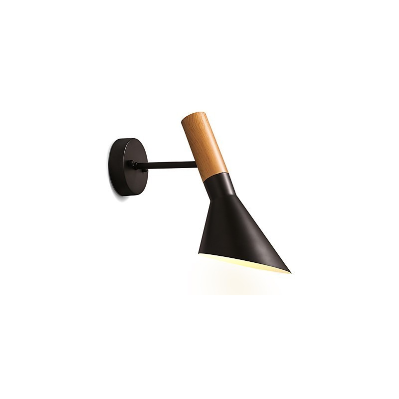 北欧風木目調メタルウォールライト リビングルーム レストラン ライト角度調節可能