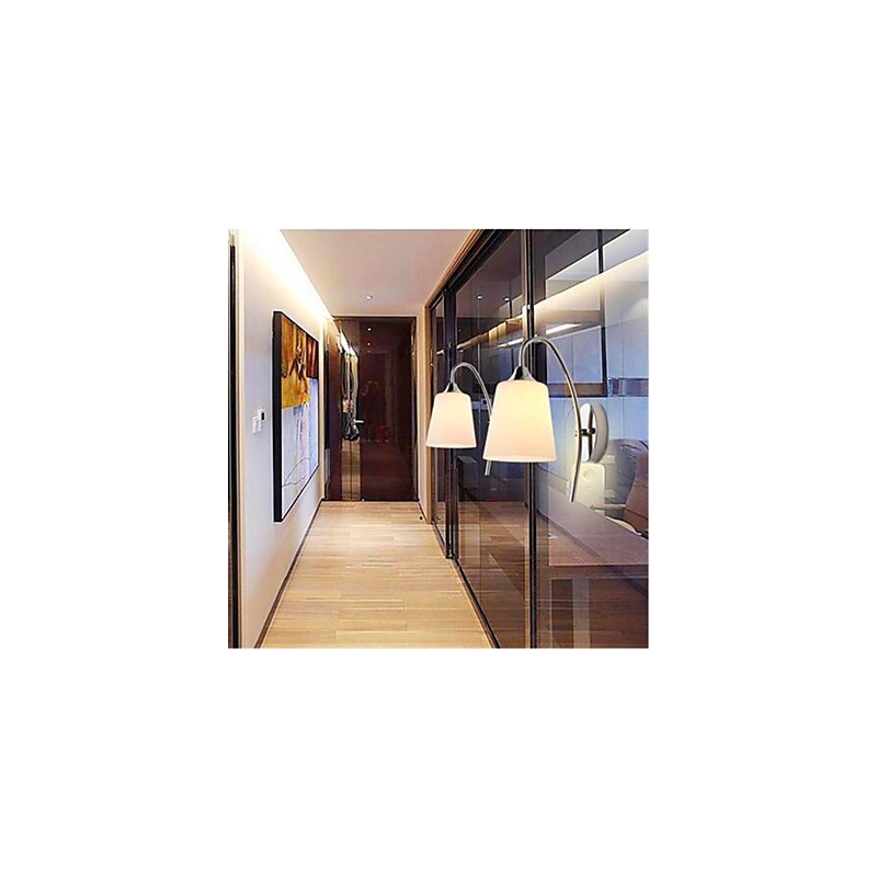 モダンミニマリストガラスベッドサイド通路ホテルルームウォールランプ