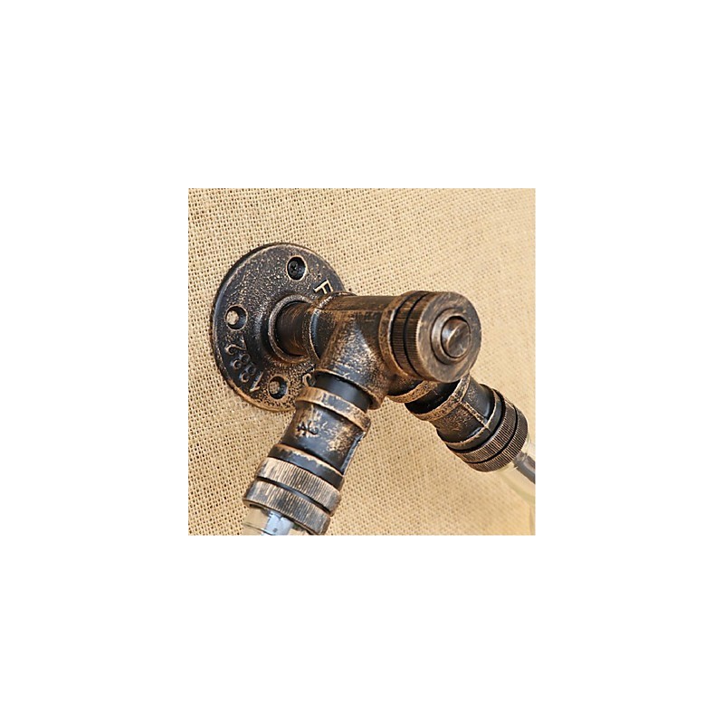 レトロアメリカンビレッジクリエイティブインダストリーウィンドデザイナーウォーターボトルウォールランプウォールライトブルー透明