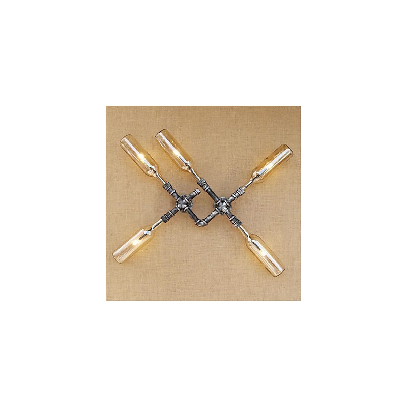 素朴なロッジの絵画の特徴は、アンビエントライトの壁取り付け用燭台の壁ライトです