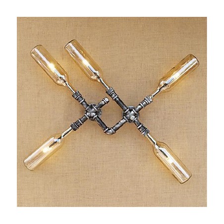 素朴なロッジの絵画の特徴は、アンビエントライトの壁取り付け用燭台の壁ライトです