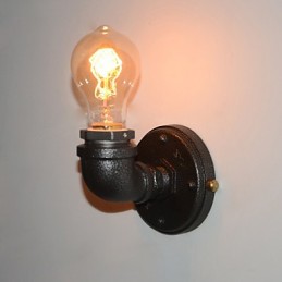 シンプルでレトロな工業用鉄パイプ装飾壁ランプ壁固定具