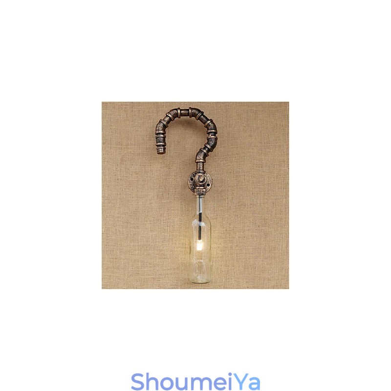 レトロアメリカンビレッジクリエイティブインダストリーウィンドデザイナーウォーターボトルウォールランプウォールライト