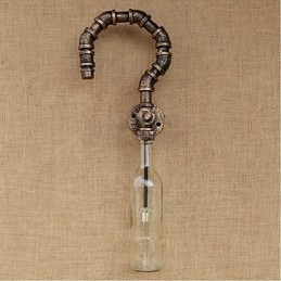 レトロアメリカンビレッジクリエイティブインダストリーウィンドデザイナーウォーターボトルウォールランプウォールライト