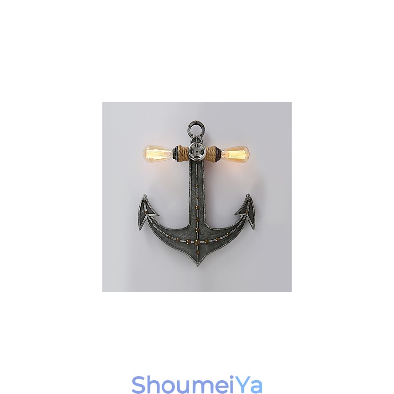 ヴィンテージ インダストリアル ウォール ライト 木製 ボート アンカー シェイプ クリエイティブ レストラン カフェ バー 装飾照明
