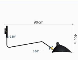 スイングアームアンビエントライトスイングアームライトウォールライトのモダンコンテンポラリーペインティング機能