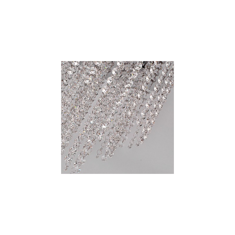 モダンコンテンポラリークリスタルミニスタイル電気メッキメタルフラッシュマウント