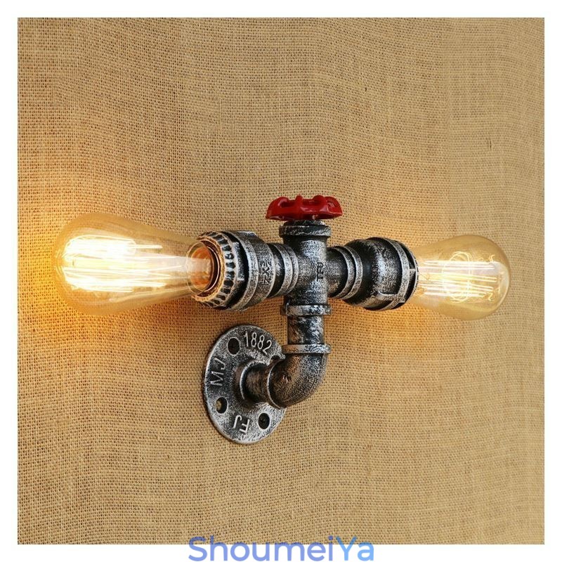 ヴィンテージ レトロ 水道管 インダストリアル 燭台 ウォールランプ