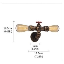 ヴィンテージ レトロ 水道管 インダストリアル 燭台 ウォールランプ