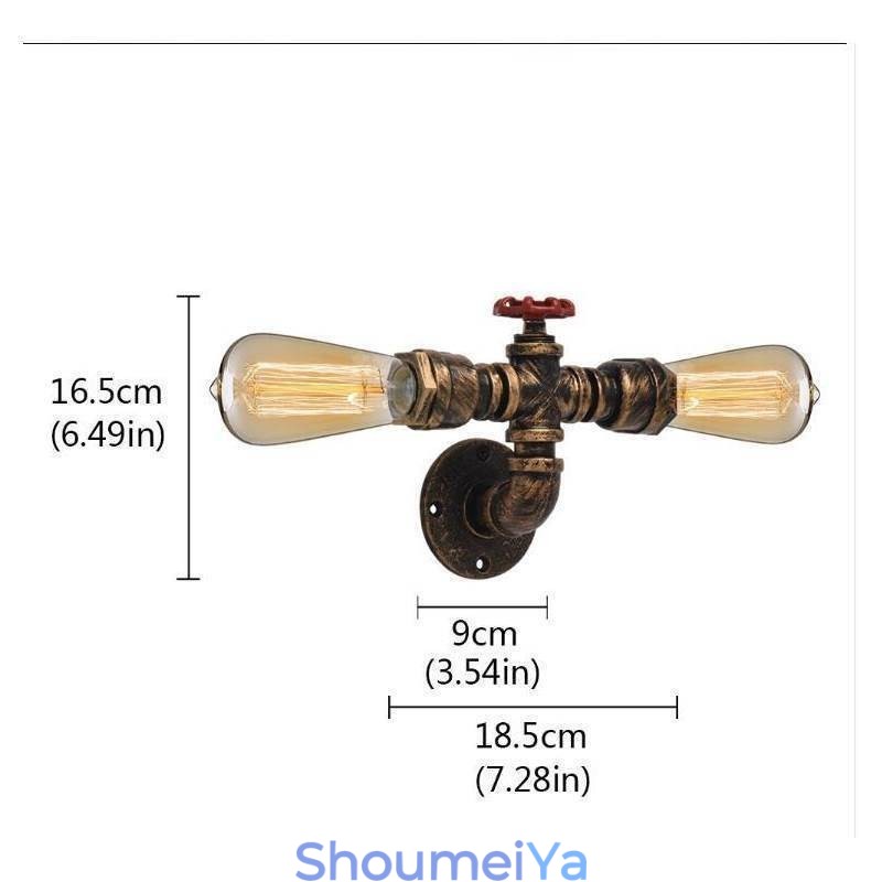 ヴィンテージ レトロ 水道管 インダストリアル 燭台 ウォールランプ