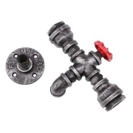 ヴィンテージ レトロ 水道管 インダストリアル 燭台 ウォールランプ