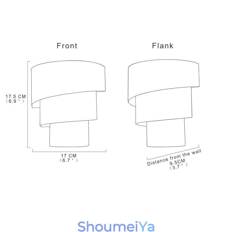 モダンミニマリストウォールランプスパイラルケーキ燭台ライトベッドサイド