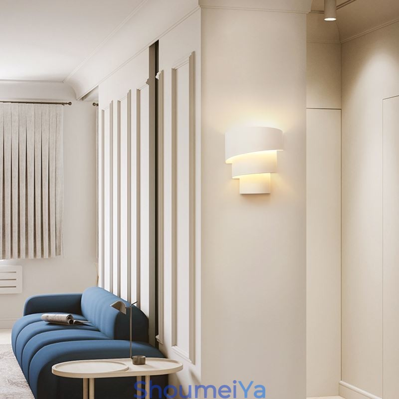 モダンミニマリストウォールランプスパイラルケーキ燭台ライトベッドサイド