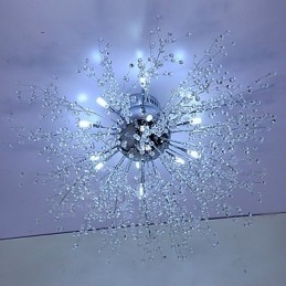 モダン 花火グローブ AcrChrome メタル フラッシュマウント GDNS
