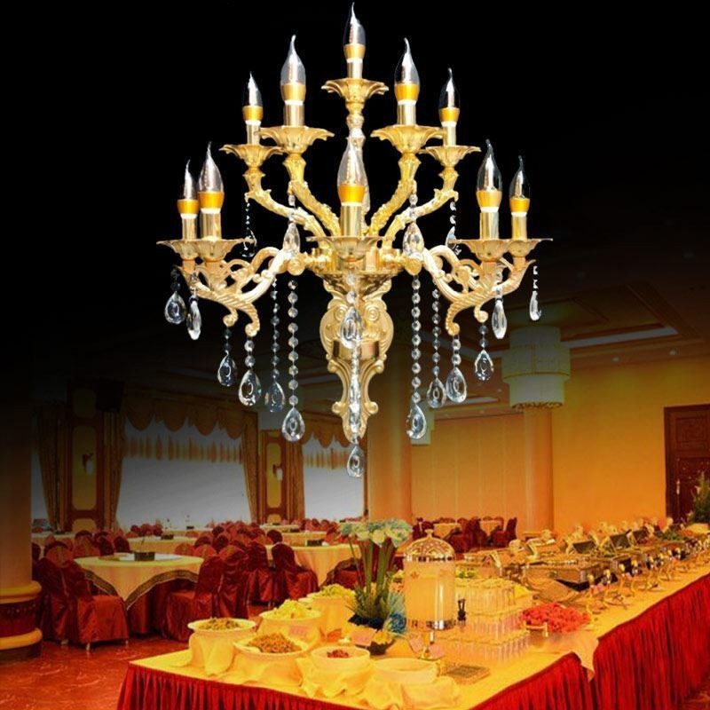 ヨーロピアンウォールランプ 豪華な壁取り付け用燭台 クリスタルドロップランプ ベッドサイド照明