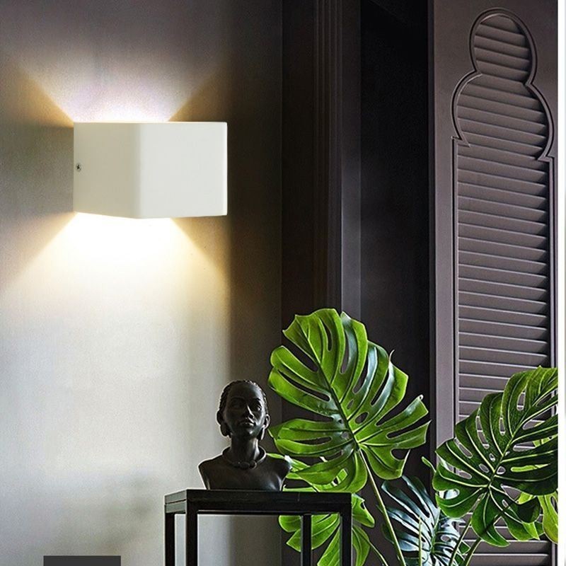 ウォールランプ アルミ バルコニー 表面取り付け キューブ ポーチライト