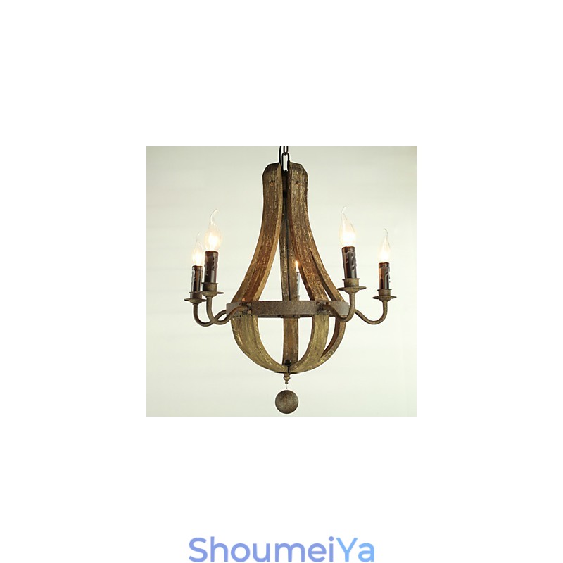 シャンデリア 5灯 ヴィンテージ レトロ カントリー リビング ダイニング メタル