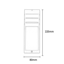 防水屋外ポーチライトブラックアルミニウムウォールランプガーデンコートヤードライト