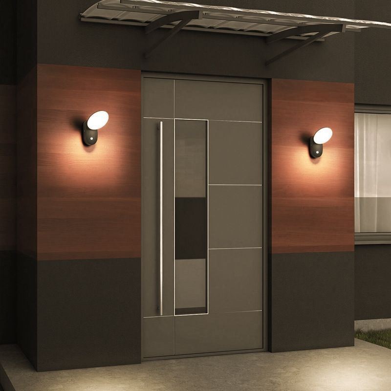 モダンミニマリストアルミランプガーデン防水三日月壁ライト