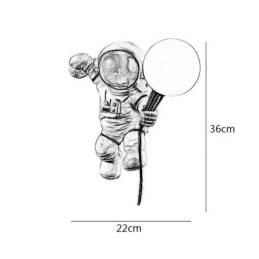 モダンな壁取り付け用燭台 クリエイティブな宇宙飛行士樹脂製壁ライト 子供用