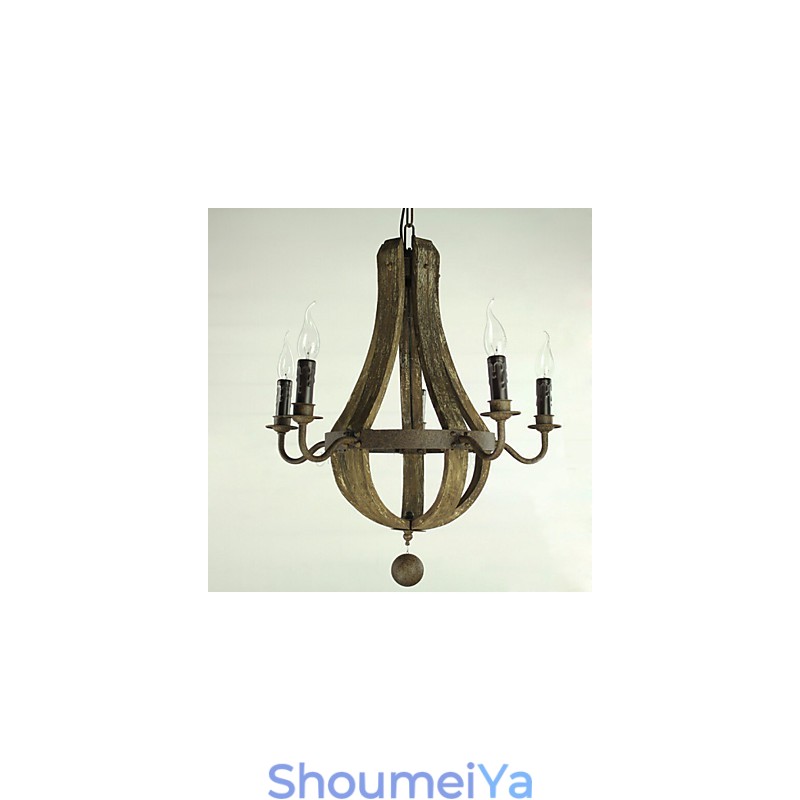 シャンデリア 5灯 ヴィンテージ レトロ カントリー リビング ダイニング メタル