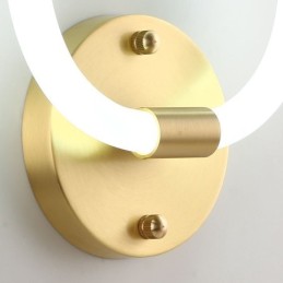 モダンな壁掛け照明器具 丸型リング壁取り付け用燭台 3色調光