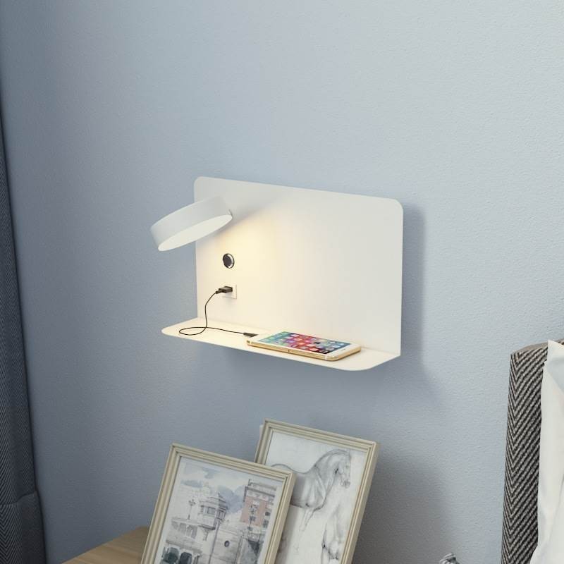 壁掛けランプ 回転式壁付けライト USB充電ポート付き