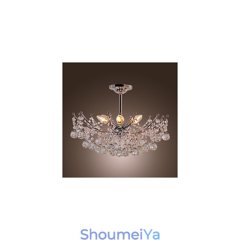 豪華なクリスタルシャンデリア 6 灯ペンダントシャンデリア