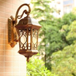 ヨーロッパのレトロな屋外壁取り付け用燭台防水彫刻壁ライト