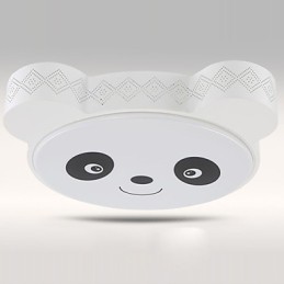 リモコン式フラッシュマウント天井ライト モダンホワイト+ウォームホワイトライト リモコン付き