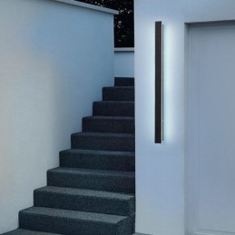 屋外用ロングモダンコンテンポラリーウォールランプ 壁取り付け用燭台 壁ライト IP 44 ポーチ パティオ ガーデン用