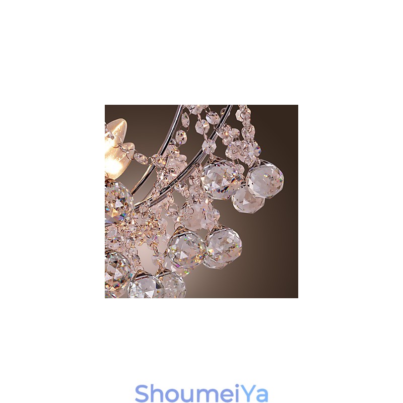 豪華なクリスタルシャンデリア 6 灯ペンダントシャンデリア