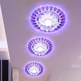 クリスタル天井ランプ スポットライト SMD 3W クリエイティブランプ チューブライト カラフルカラー ドームライト