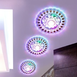クリスタル天井ランプ スポットライト SMD 3W クリエイティブランプ チューブライト カラフルカラー ドームライト